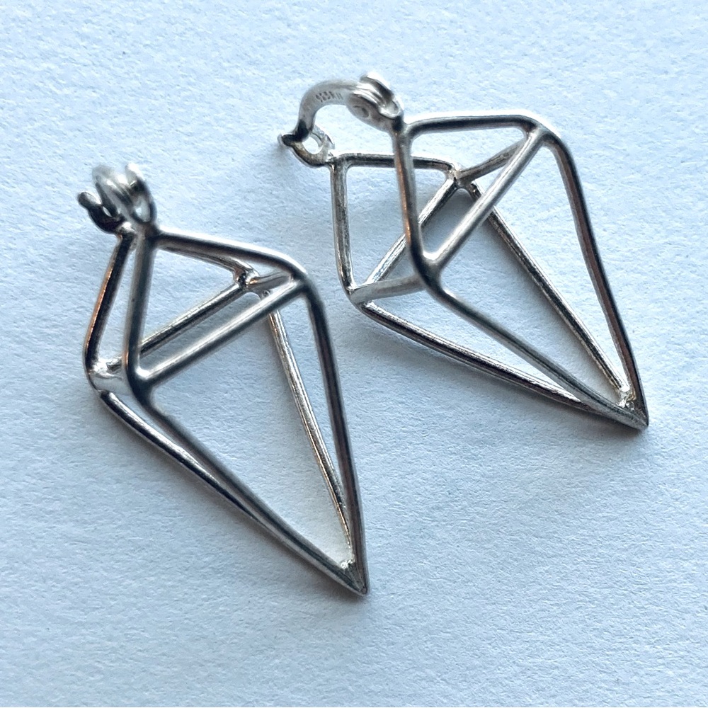 Sterling Silver Geometric Earrings
